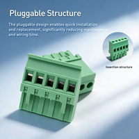 Connecteur de circuit imprimé en laiton de haute qualité, pas de 5,08 mm, bornier enfichable
