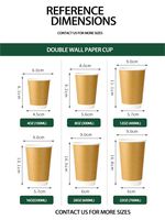 Gobelets en papier jetables, 16 oz, gobelets en papier compostables pour thé au lait, gobelets en papier pour café avec logo personnalisable