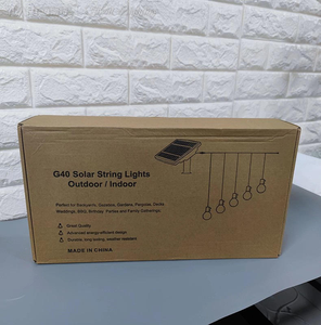 Đen ngoài trời chuỗi đèn G40 toàn cầu Patio đèn 10m Edison shatterproof Bóng đèn không thấm nước năng lượng mặt trời bên - Product Image 5