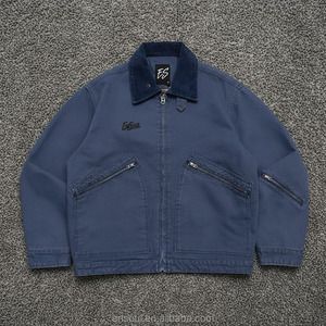 سترة رجالية مخصصة من القماش القطني عالي الجودة بأسلوب الشارع الكلاسيكي، سترة ثقيلة للعمال مقاومة للرياح للشتاء - Product Image 1