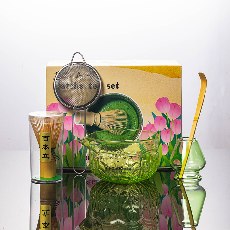 Wheat ear matcha five piece set (green)