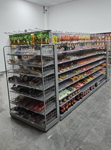 Étagères de supermarché robustes à double face au design moderne, nouvelles étagères métalliques de présentation, 5 niveaux, pour l'épicerie et la vente au détail - Product Image 4