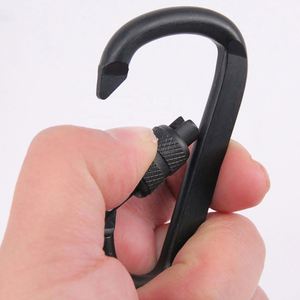 Custom Logo Heavy Duty Locking Ring <b>Clips</b> <b>Hook</b> Safety Screw Gate Aluminum D Shaped Carabiner <b>Clip</b> - Product Image 3