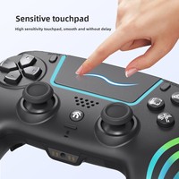 P4290 Private Mold P4 Wireless Game Controller Mendukung Komputer PC Dilengkapi Pencahayaan Berwarna-warni Dilengkapi Motor Ganda Bawaan