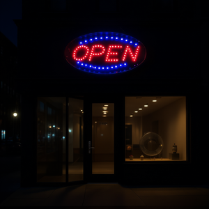 <b>LED</b> Neon <b>Open</b> <b>Sign</b> 18 X 8.5 Inch Oval Red Ultra Bright Store Advertisement Light Acrylic Material AC 110V - Product Image 2