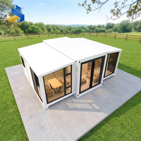 Maison conteneur préfabriquée moderne extensible et respirante, deux chambres, bâtiment préfabriqué pliable, maison, bureau, école