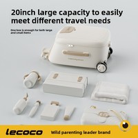 Valise multifonctionnelle Lecoco PP pour bébé, chariot de transport, boîte de rangement, capacité 20 pouces, valise à roulettes portable pour enfants