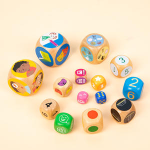 مكعب YC OEM مخصص حجم خشب النردي بتقنية الاشعة تحت الحمراء طباعة خشبية نقطة النردي بالجملة بالجملة نرود فنية خشبية بالجملة - Product Image 5