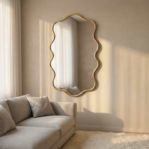 Miroir mural rectangulaire en fer avec <span class=keywords><strong>cadre</strong></span> en métal et <span class=keywords><strong>verre</strong></span> Art Déco, épaisseur 5 mm, pour usage décoratif - Product Image 4