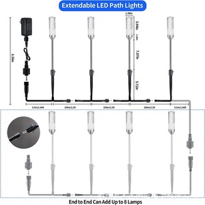 Solar Led Lawn Light Stainless Steel Remote Control Waterproof Ip65 Outdoor Garden <b>Landscape</b> <b>Lighting</b> - Product Image 4