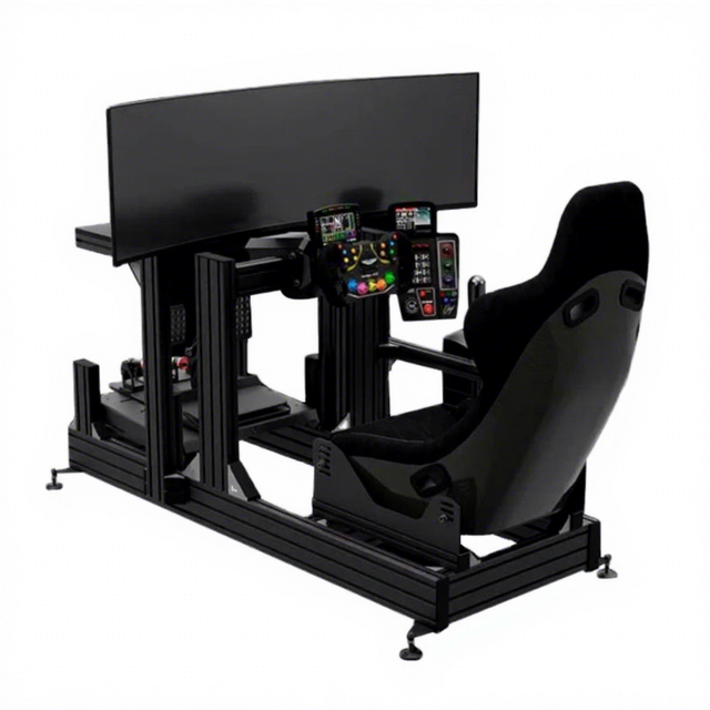 Professional All-aluminum Alloy Steering Wheel Driving Chair Seat Bracket Pedals Game Machine Racing Simulator
