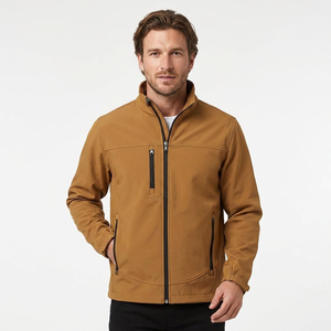 <b>Men's</b> Winter Lightweight Breathable Canvas Softshell Bomber <b>Jacket</b> Stand Collar Letter Pattern Front Logo Waterproof Windproof - Product Image 1