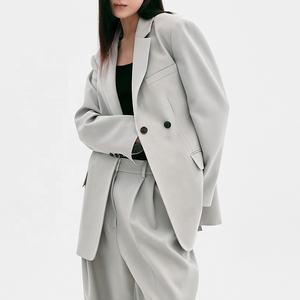 Conjunto de Blazer <span class=keywords><strong>para</strong></span> mujer, conjunto de chaqueta con doble botonadura, Tops de tubo y pantalones de cintura alta, conjunto Formal de oficina, primavera <span class=keywords><strong>2023</strong></span> - Product Image 1