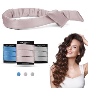 Ensemble de bigoudis en soie, bandeau de cheveux bouclés sans chaleur, ruban enveloppant pour les cheveux, 100% en soie - Product Image 1