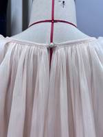 2025 printemps été tempérament femmes maille bulle manches Mini robe taille haute plissée robe courte