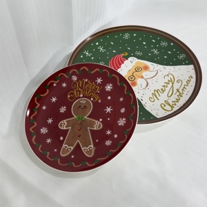 Plato de Alta Calidad Ecológico con Tema Navideño, Elegante y Sofisticado, Aislado Térmicamente, Pintado a Mano, Apto para Microondas - Product Image 4