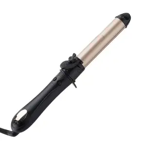 2 In 1 Curling Wand Titanium Flat Iron Hair Auto Rotating Electric Hair Curler Stick Fast Style