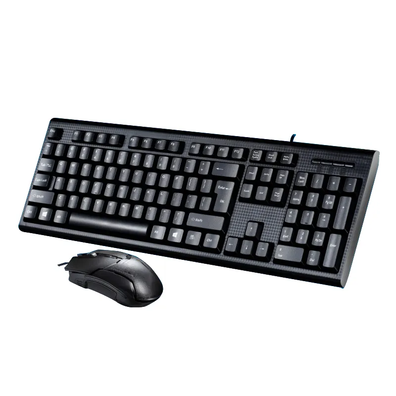 USB Wired 104-key Black Keyboard and Mouse Set