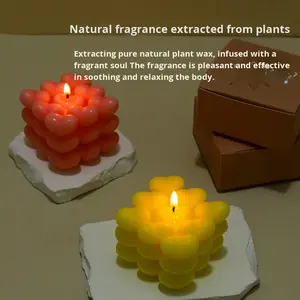 Vela Aromática Artesanal en Forma de Corazón Sin Humo, Regalo para el Día de San Valentín o Qixi, Cera de Soja y Parafina en Forma de Corazón, Recuerdo - Product Image 3