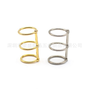 Metal Notebook <b>Binder</b> Clip 4.1x2.5 Gold Three <b>Ring</b> For <b>Folders</b> - Product Image 2