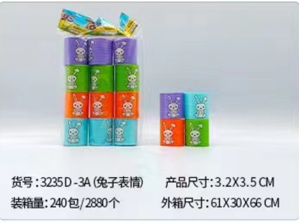 4 couleurs lapin arc-en-ciel cercle