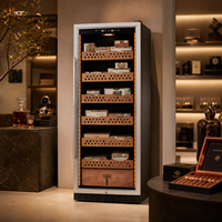 Humidor électrique grande capacité 288L avec étagères en bois et refroidissement par ventilateur pour le stockage et la présentation de cigares - Vente en gros