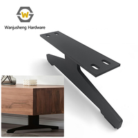 Pieds de support en fer forgé noirs de luxe léger en forme de I pour canapés, meubles, armoires et tables basses