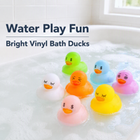 Canard en vinyle personnalisé qui couine, jouet de bain flottant, mini canard jaune en caoutchouc pour cadeau de baby shower, jeu aquatique
