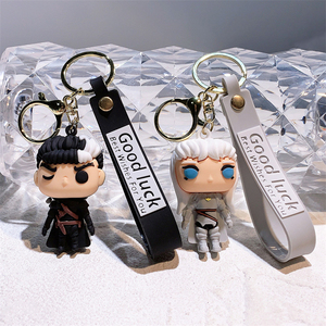 Anime periférico <span class=keywords><strong>serie</strong></span> <span class=keywords><strong>Berserk</strong></span> llavero de goma Guts Griffith negro espadachín dibujos animados llaveros de silicona - Product Image 3
