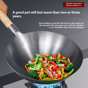 <span class=keywords><strong>Wok</strong></span> de Hierro Tradicional, <span class=keywords><strong>Wok</strong></span> Doméstico, Sartén Antiadherente, Sin Recubrimiento, Cuchara Grande, Cuchara Tipo Caballo, Especial para Estufa de Gas - Product Image 2