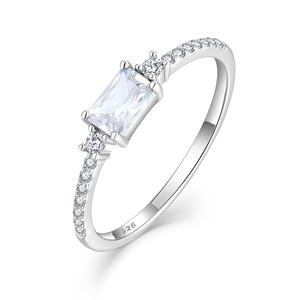 Phụ Nữ Đồ Trang Sức Nhẫn Tối Giản Đồ Trang Sức 925 Sterling Bạc Cổ Điển Cô Dâu Màu Đá Quý Đính Hôn Nhẫn Cưới - Product Image 3