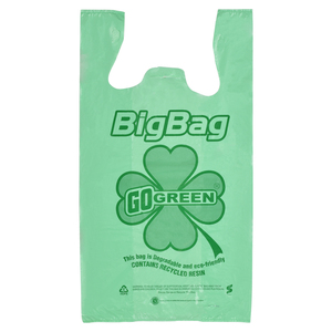 100% Customized Biodegradable PE <b>Plastic</b> T-Shirt Bag Vest Handle ISO Certified Supermarket Gravure Printing for Clothing - Product Image 1