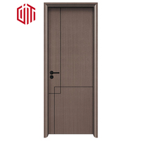 Porte en bois WPC bon marché d'usine pour les maisons porte de dalle de chambre intérieure étanche respectueuse de l'environnement