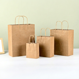 Sacchetto Regalo Classico in Carta Kraft 42x31x12cm con Manici Intrecciati Riciclabile per Confezioni Regalo - Product Image 1