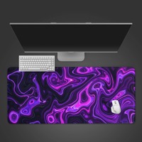 Mousepad Gaming Topografi Besar Anti Air Berkualitas Tinggi, Alas Mouse Karet Komputer dengan Tepi Jahitan Tahan Lama, Pabrik Kustom