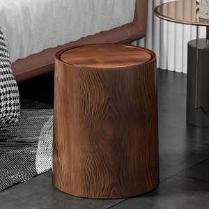 GREENSIDE <span class=keywords><strong>Poubelle</strong></span> de recyclage pour bureau en gros <span class=keywords><strong>Poubelle</strong></span> cylindrique en bois avec couvercle en plastique <span class=keywords><strong>Cuisine</strong></span> Salle de bain Stockage des déchets vivants - Product Image 4