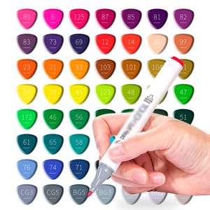 Superior tip kép phác thảo <span class=keywords><strong>Highlighter</strong></span> nghệ thuật Bút Đánh Dấu 216 Màu sắc & Vàng & Bạc rượu dựa cho sinh viên nghệ sĩ lỏng bao bì - Product Image 5