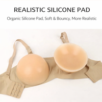Vente directe usine : Soutien-gorge prothétique 2-en-1 avec coussinets mammaires en silicone réalistes pour travestissement et masquerade