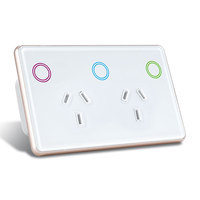 Vente en gros de certificats de verrouillage pour enfants SAA et RCM Double prise murale Point d'alimentation sans fil et interrupteur intelligent 1 gang