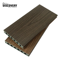 Planches de terrasse en composite bois-plastique (WPC) pour extérieur, finition grain de bois brossé, pour patio, balcon, jardin