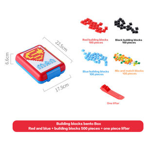 Boîte à lunch pour enfants en gros, DIY <span class=keywords><strong>Lego</strong></span>, écologique, sans BPA, compatible micro-ondes, boîte à lunch bento pour enfants - Product Image 2
