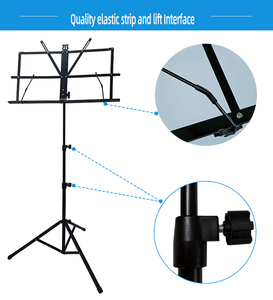 Support de partition pliable et réglable, compact et léger, avec sac de transport, pour guitare, violon, voyage - Product Image 3