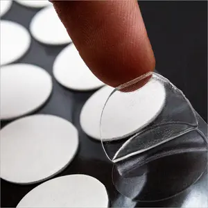Cinta de doble cara para pastilla de 0,8 MM, papel blanco redondo sin marcado, cinta acrílica transparente de doble cara