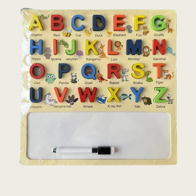 Wholesale Wooden Alphabet Puzzle ABC Letter and Number Puzzles for Toddlers Preschool Learning Toys for Kids Puzzle Gift