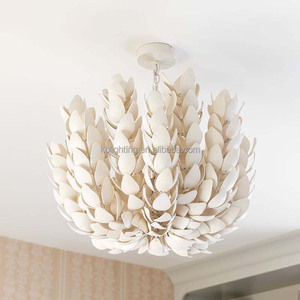 Hiện đại Coco vỏ đèn chùm trắng treo đèn Mặt dây chuyền cho nhà bếp đảo phòng ngủ - Product Image 2