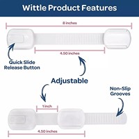 Serrure adhésive réglable pour armoire bébé, pour porte coulissante, pour toilettes, réfrigérateur