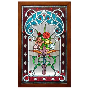 Vitrail Tiffany artisanal personnalisé pour porte, mur et fenêtre, vitrage double face - Product Image 4