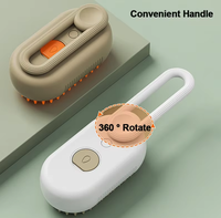 Brosse électrique portable 3 en 1 pour épilation des poils de chien et de chat à la vapeur pour les poils longs et courts.