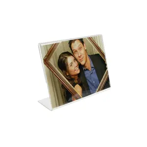 Moldura acrílica de material cruzado para fotos, 6x9 personalizado, quadro horizontal