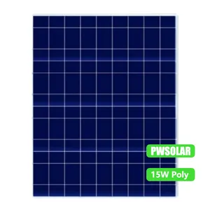 태양 광 키트 용 36 셀이있는 PV 패널 15W 와트 다결정 태양 전지 패널 태양 광 태양광 발전 시스템 태양열 인버터